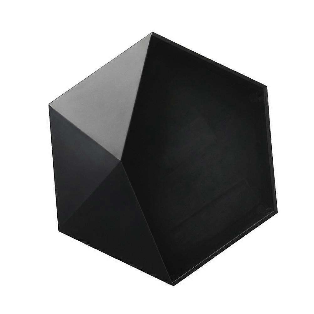 Nordic Hexagon Shelf Wall-mounted Storage For Bedroom And Living Room Decor In Black With Simple Stylish Design 2Pcs