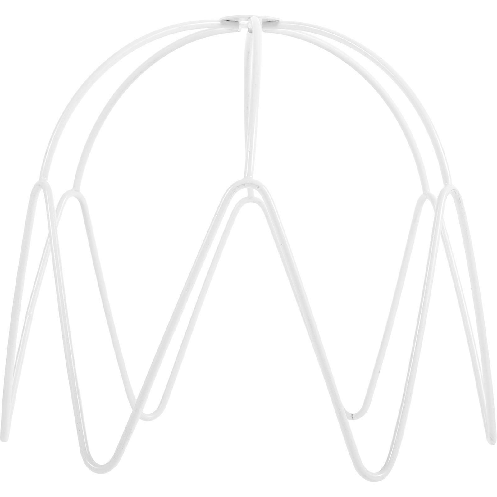 Lampshade Frame For Ceiling Lamp With Easy To 3Pcs White Metal Wired Frame For Home Decoration