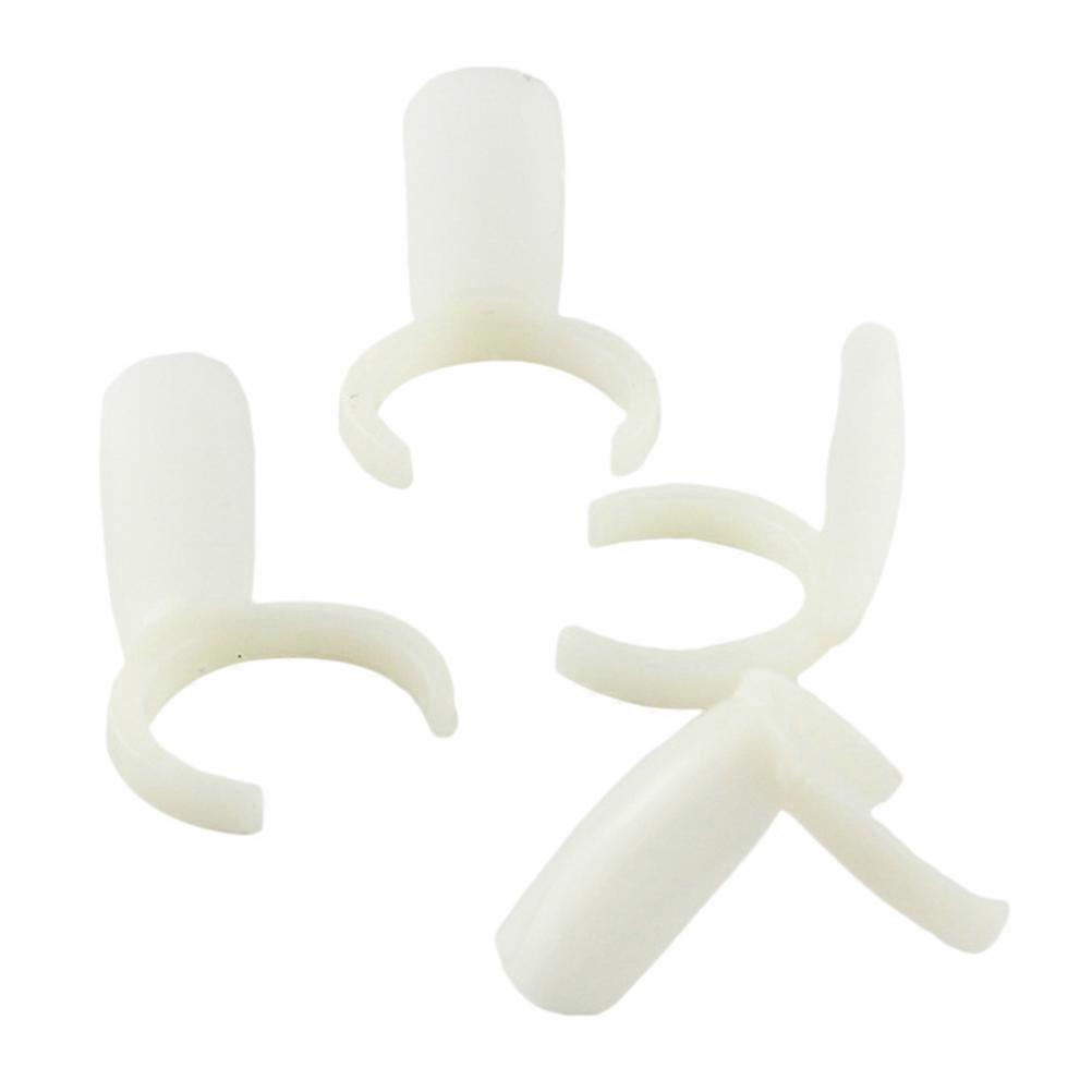 Nail Art Practice Wheel Plastic Ring for Demonstration 200Pcs White