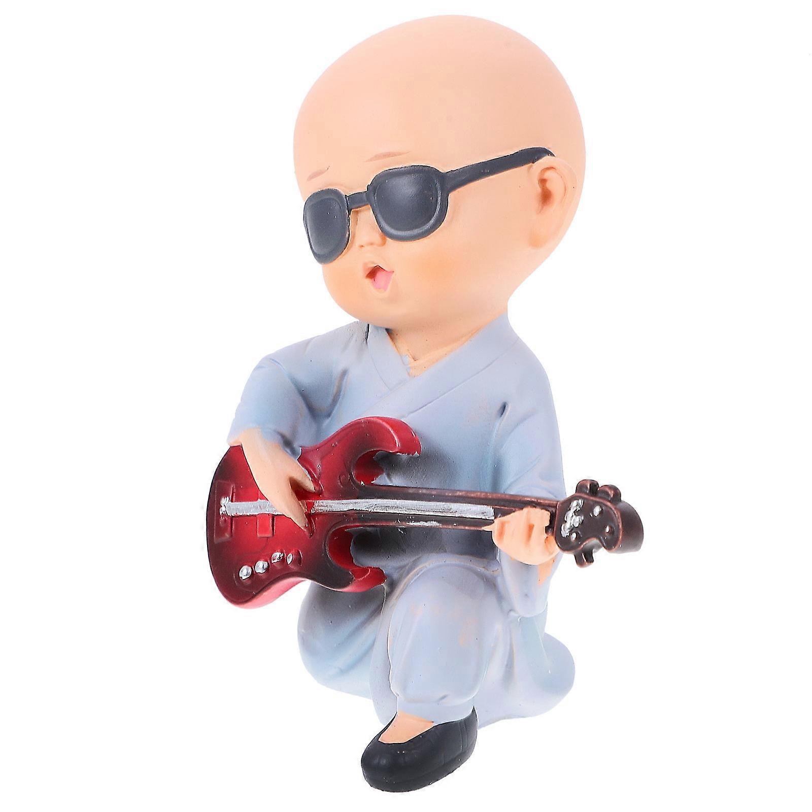 Resin Desktop Monk Ornament for Storage 3Pcs Set