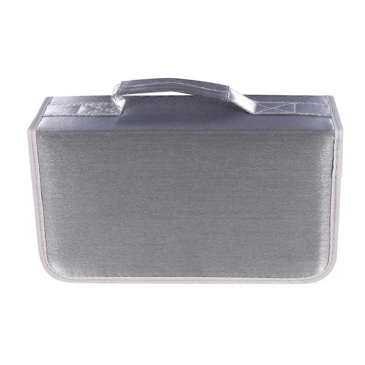 Handheld Cd Bag Mercerized Cloth for Storage Use 3Pcs Grey Smooth Texture Organizer