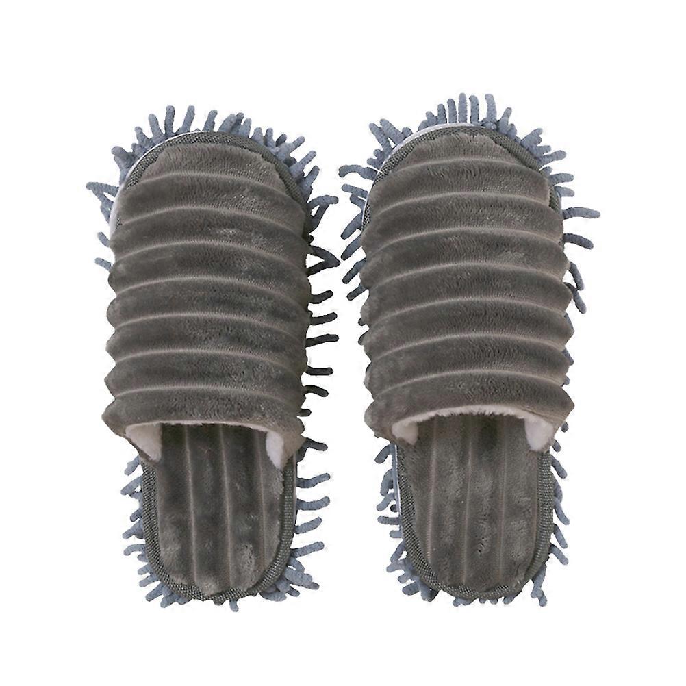 Mopping Slipper for Floor Cleaning 3Pairs Grey Comfortable Microfiber Slipper