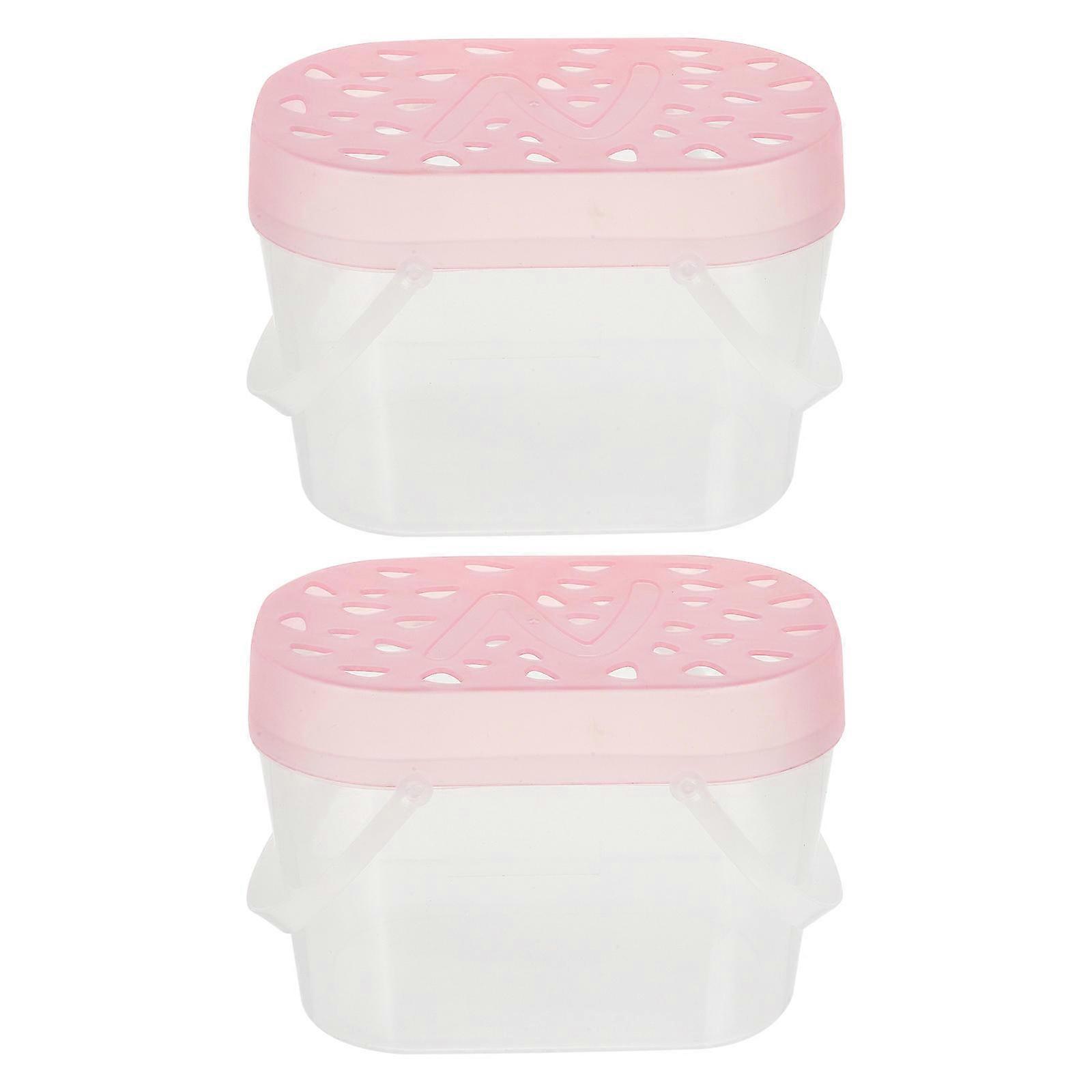 Portable Reptile Cases Plastic Boxes for Traveling Pets 4Pcs