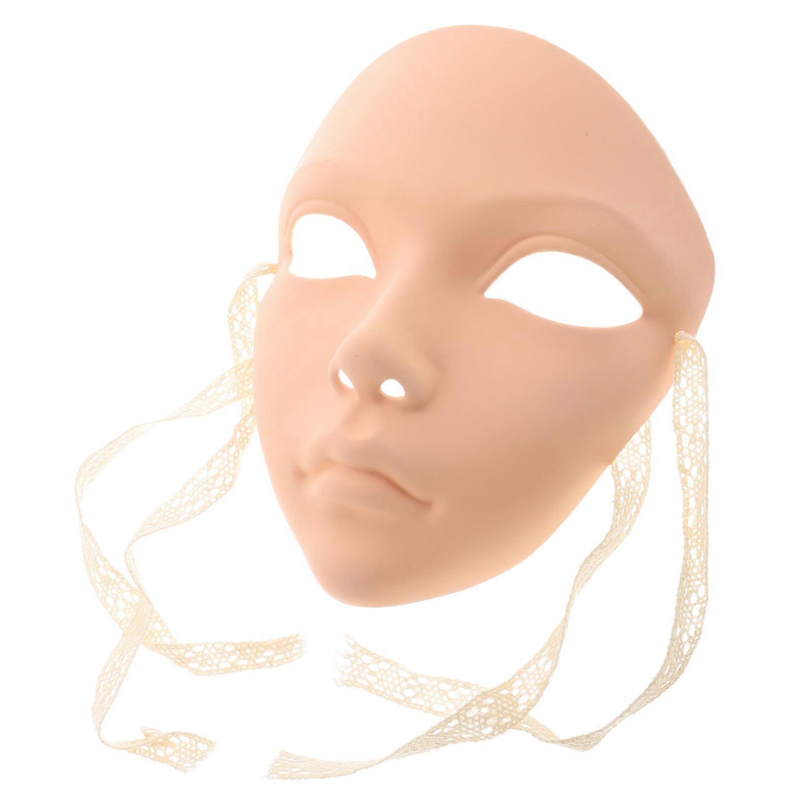 Plastic Hand Painted Masquerade Mask For Stage Performance Ancients Carnival Full Coverage 1Set