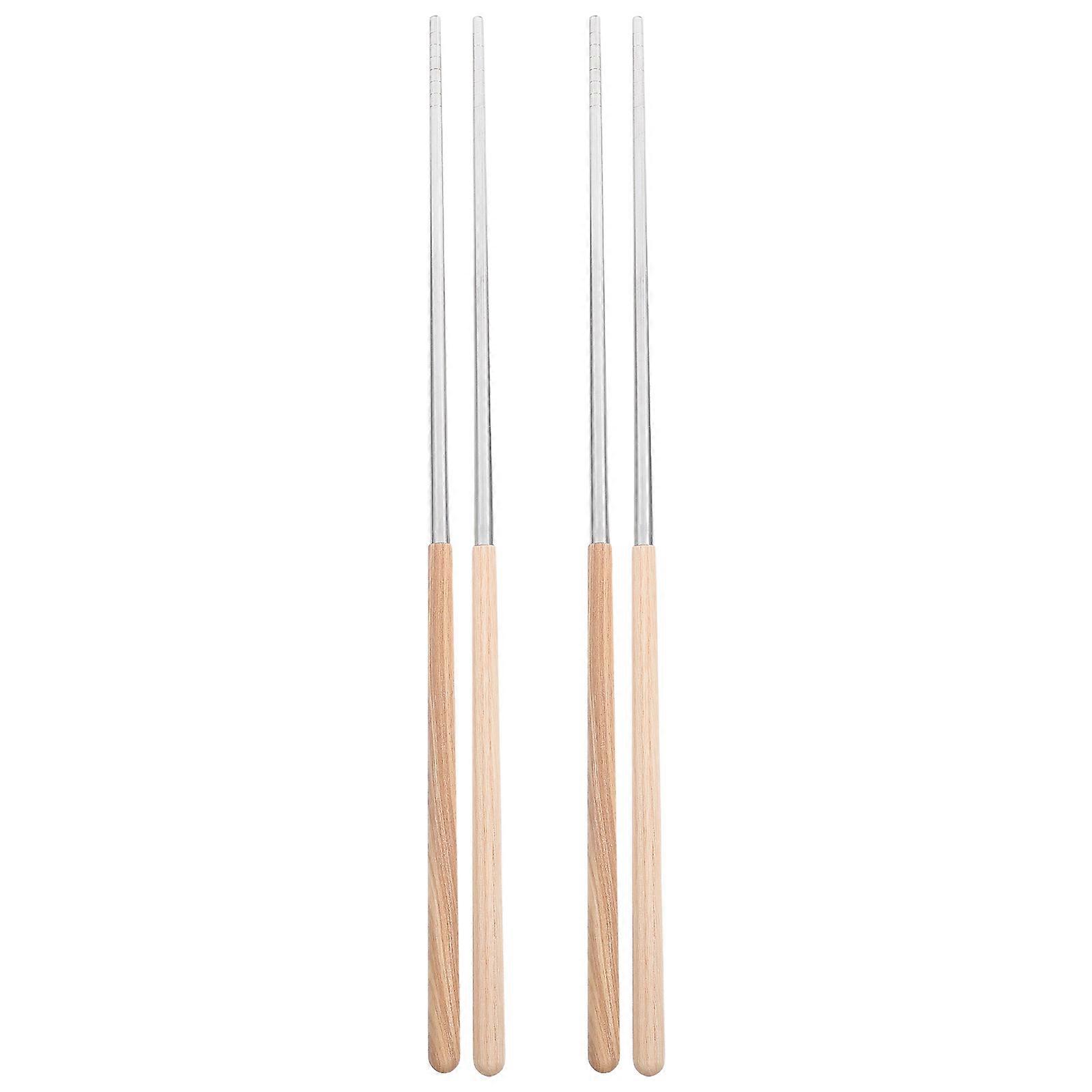 Reusable Long Chopsticks 10 Pairs Multi-Purpose Cooking Utensils For Barbecue Frying And Hot Pot 15.13X0.31X0.31In