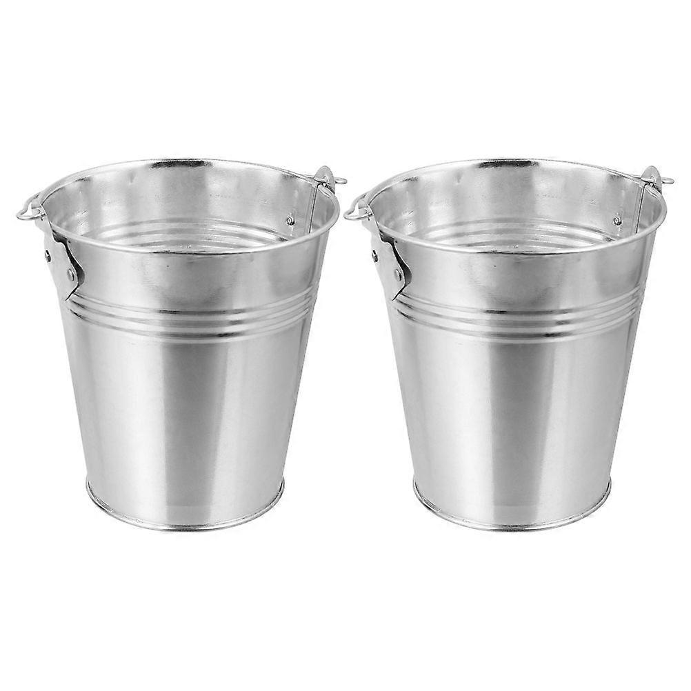6 Pcs Silver Outdoor Cooking Grease Bucket Ideal For Camping And Picnic Designed For Efficient Oil Collection