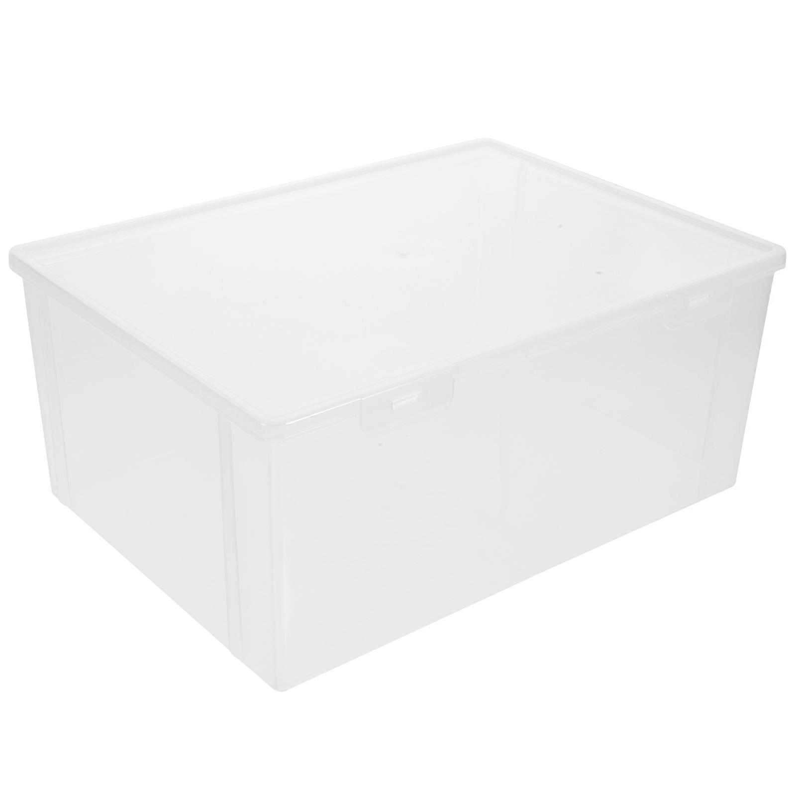 Shoe Storage Box Transparent 2Pcs Moisture-proof Container For Daily Use 12.58X9.24X5.50in Rectangular Design