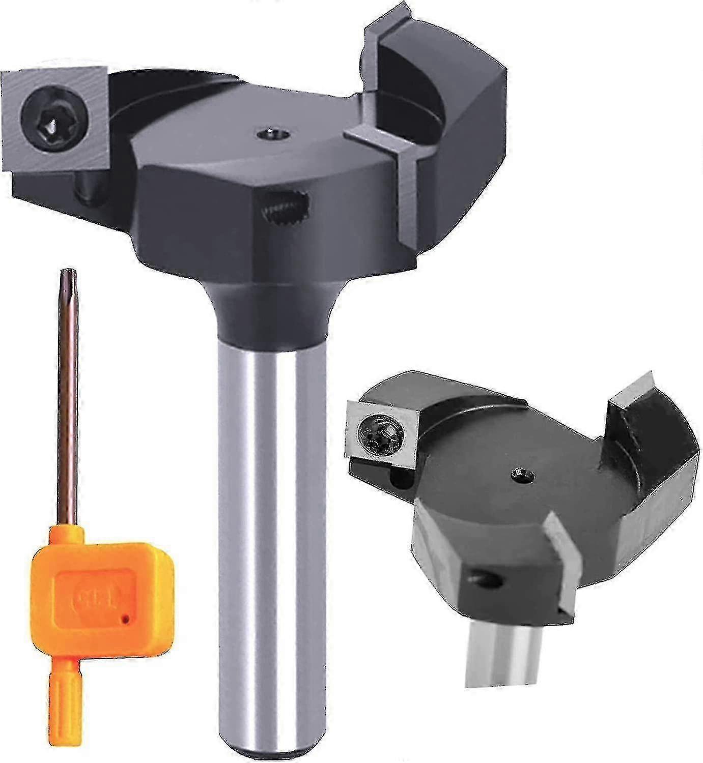 2025 ​1/2" Shank 59mm Surfacing Router Bit - 3-Flute Planing Cutter for Woodworking_JC