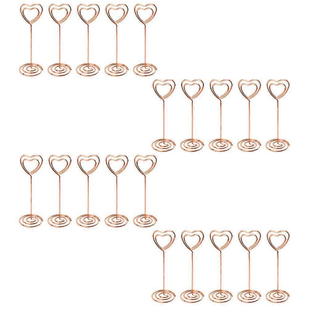 Decorative Card Clip Multi-Function Memo Holder Rose Gold 100Pcs
