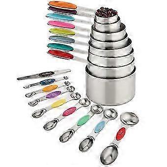 9-Piece Stackable Magnetic Measuring Set for Dry & Liquid Ingredients
