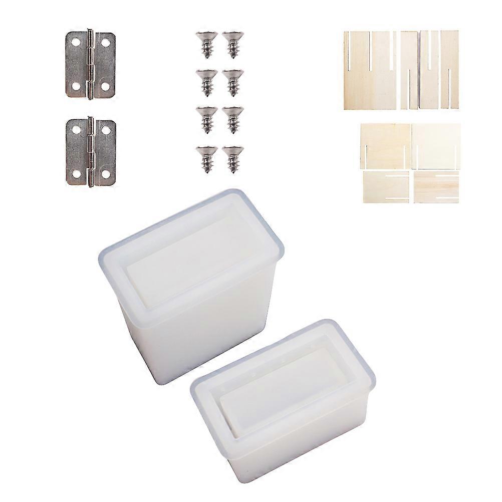 Box Making Mould Tool 2Pcs Silicone Kits Designed For DIY Enthusiasts And Craft Makers To Create Unique Decorations
