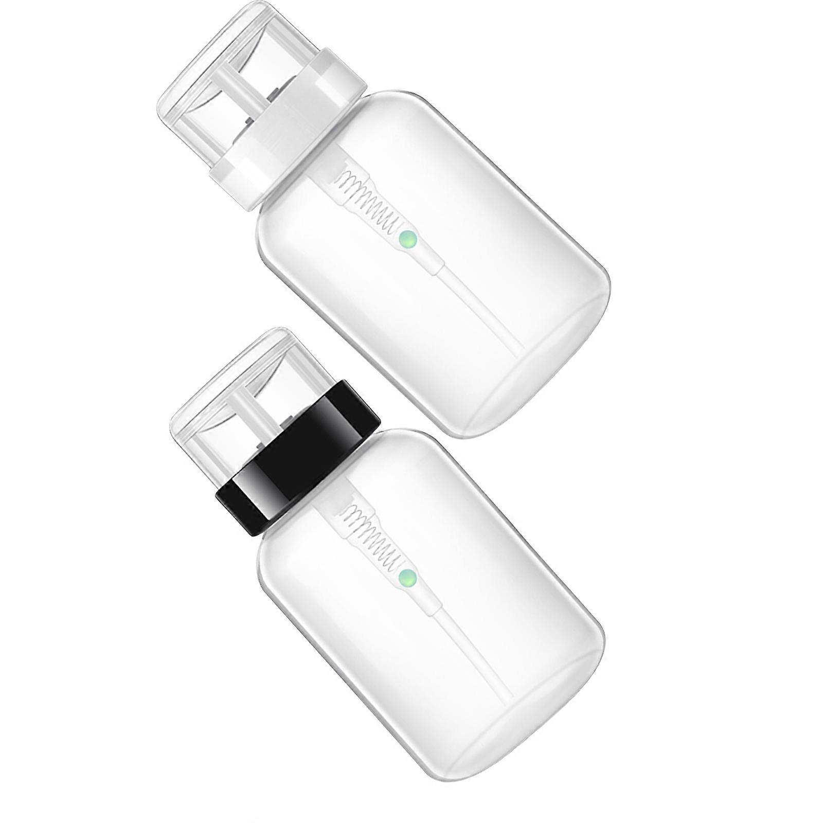 Nagellakremoverfles Nagelflessen voor opslag 2 stuks afsluitbare pompdispenser