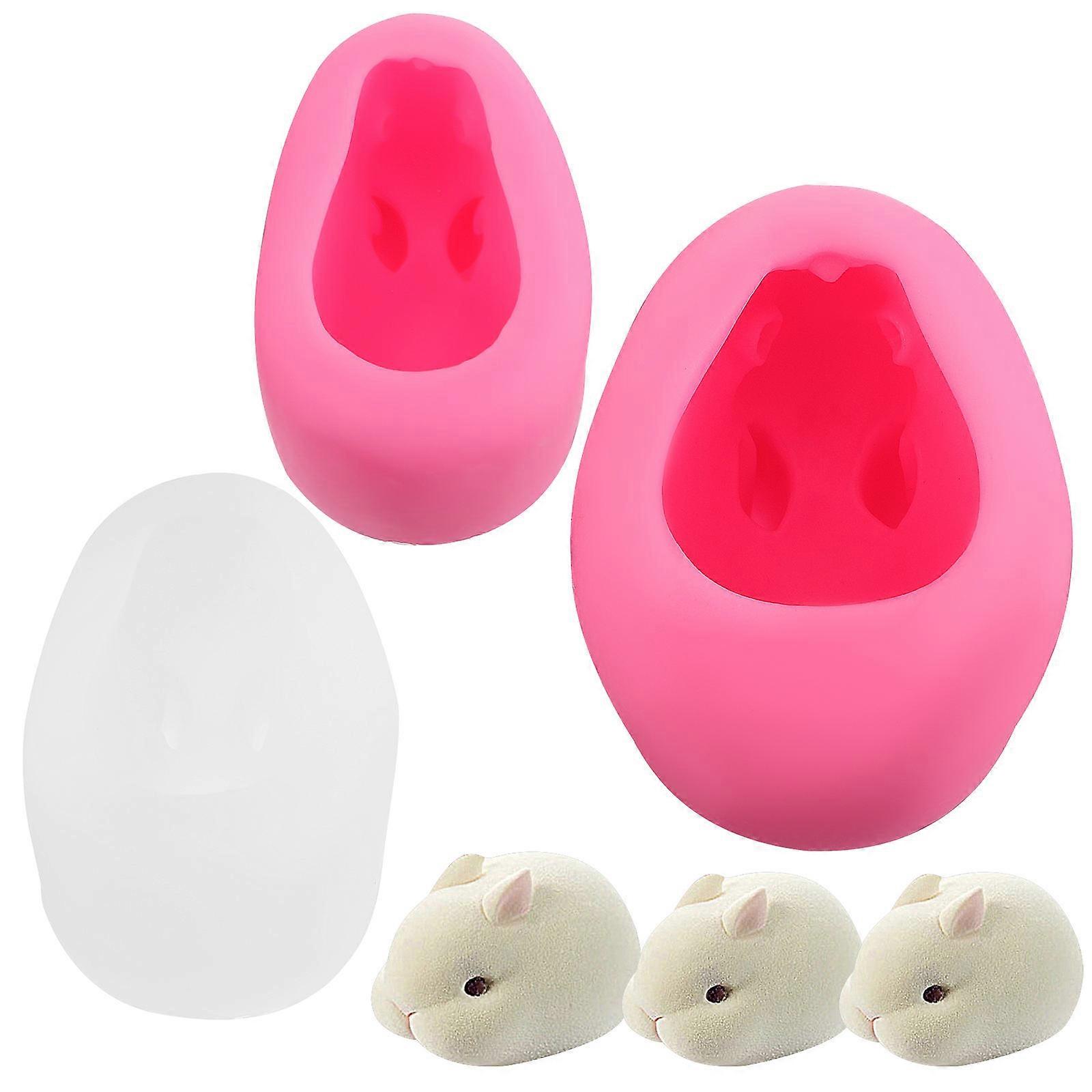 Fondant Cake Molds Rabbit Silicone Mold for Baking 6Pcs Assorted Colors
