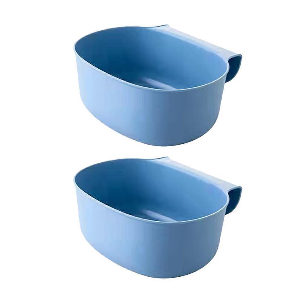 Kitchen Blue Hanging Garbage Bin Trash Can 6Pcs for Storage Use