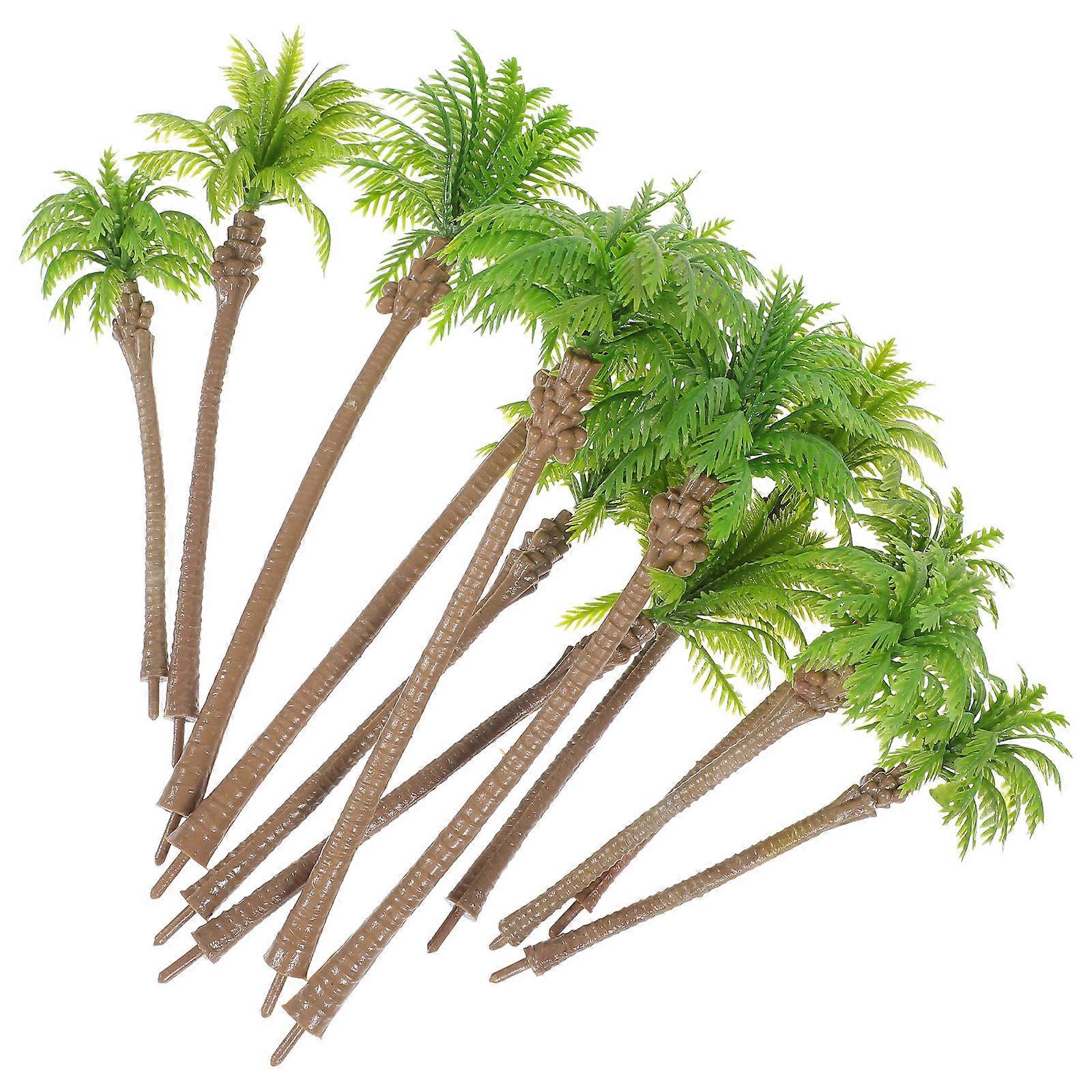 Artificial Palm Tree Model For Garden And Sand Table Landscaping 24 Pcs Decoration