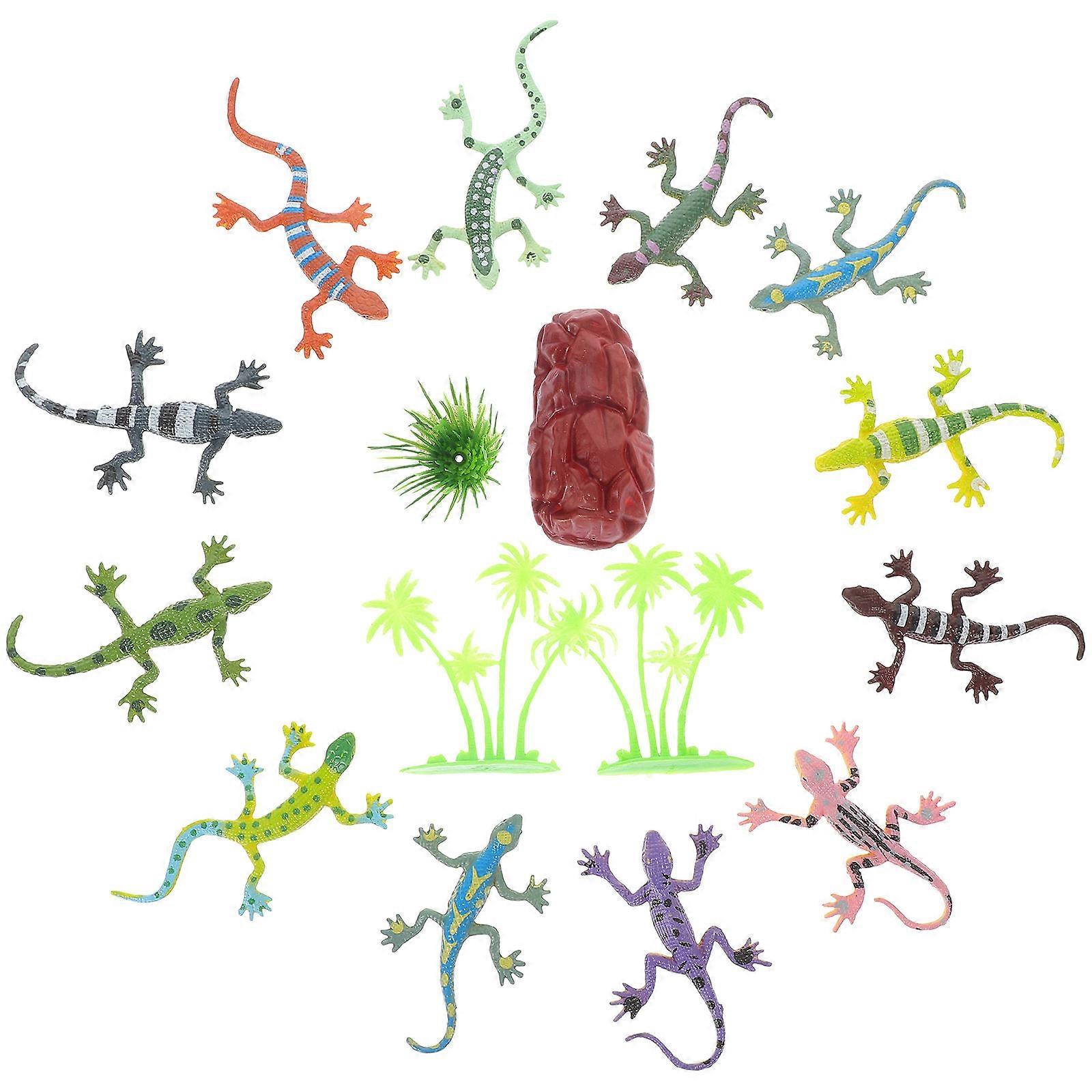 Lizard Model Artificial Lizard Model for Kids Playing with 24Pcs Set