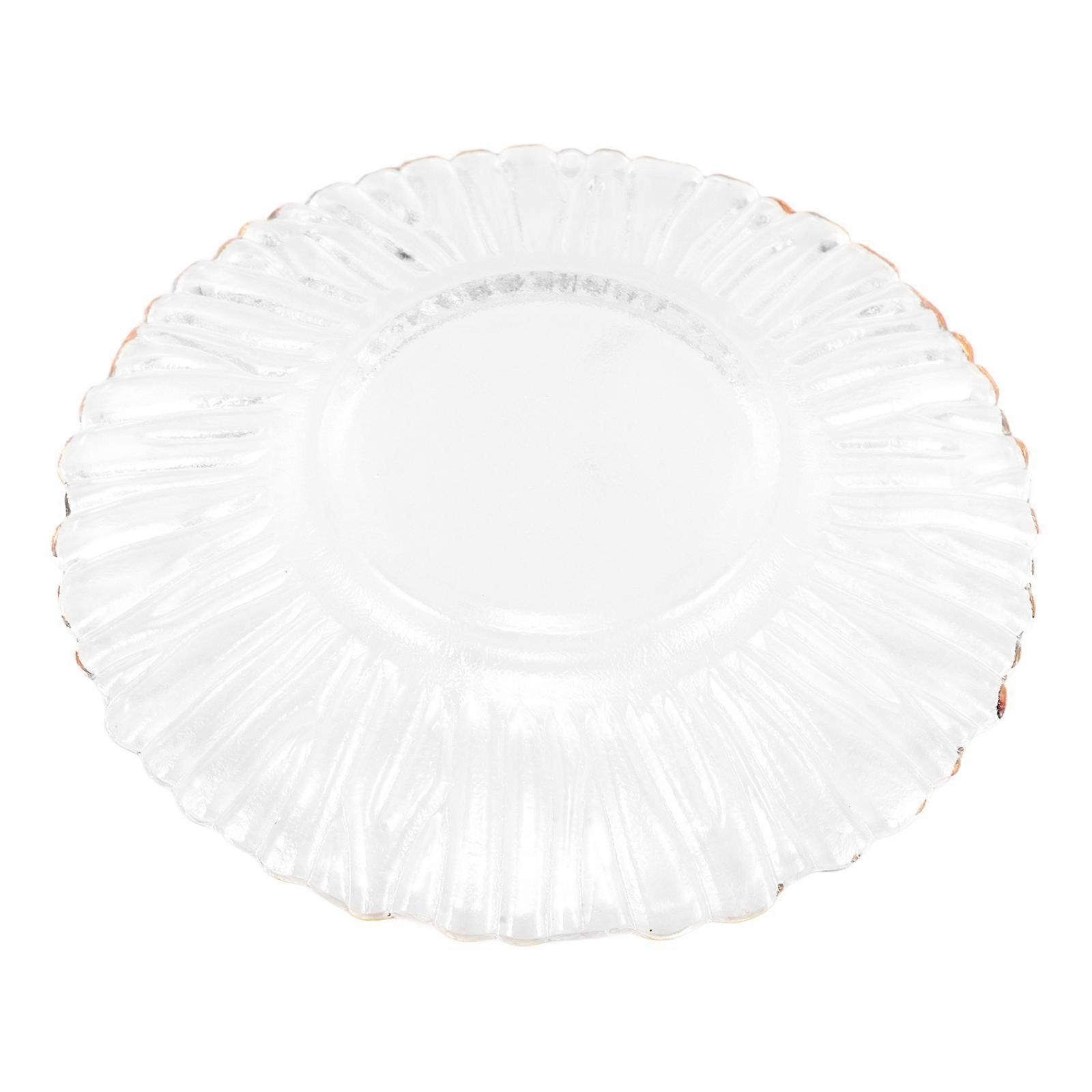 Transparent Glass Tea Coaster for Teacup Accessory 2Pcs Decorative Set