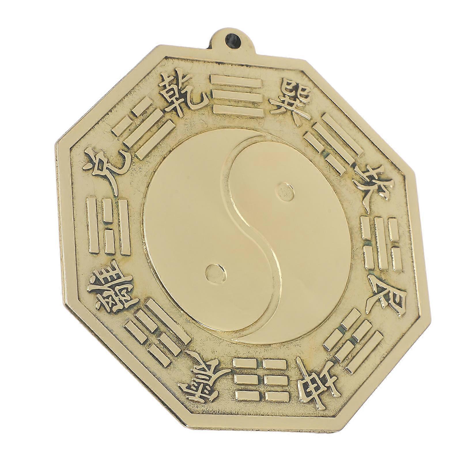 Chinese Brass Mirror Eight Diagrams Mirror for Blessing 5Pcs Golden
