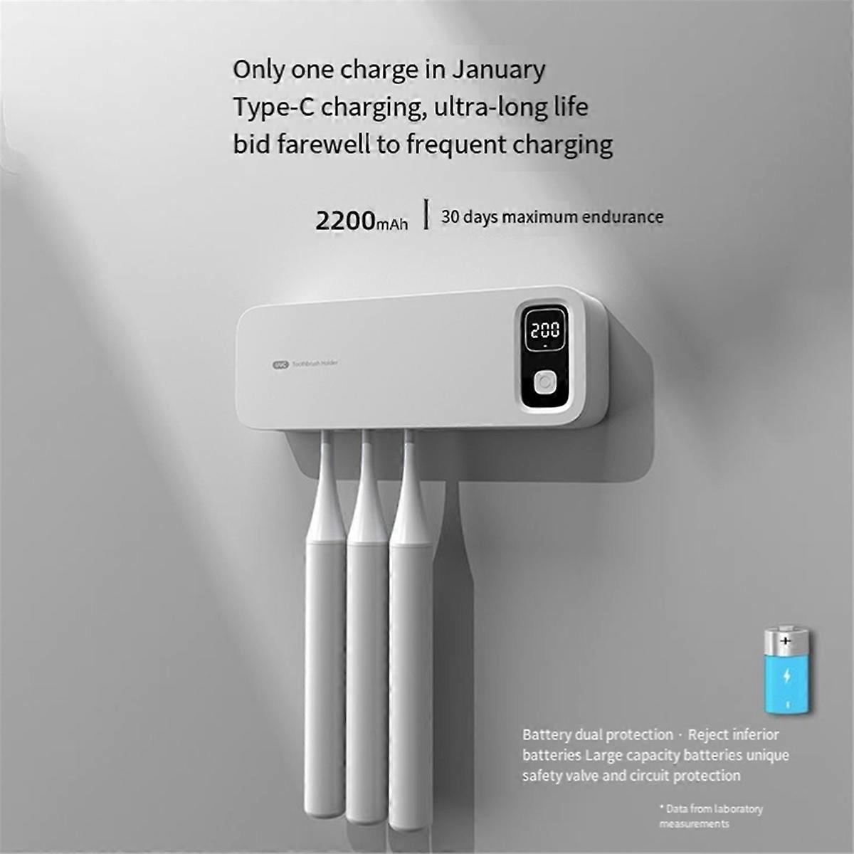 Toothbrush Storage Sterilizer Charging UV Storage Box Wall Pink