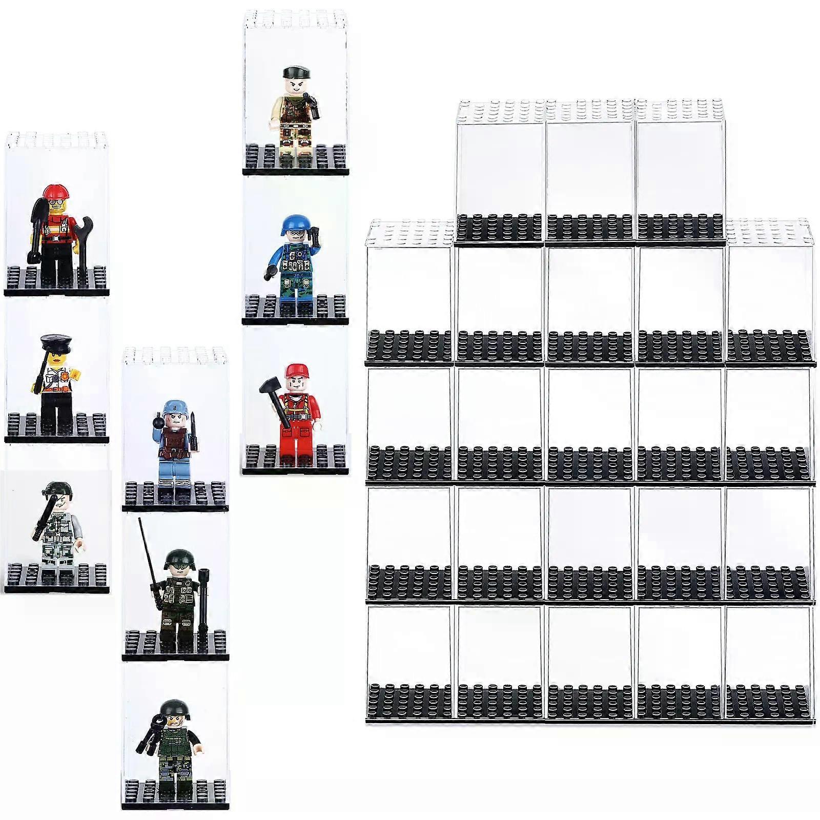 Building Block Display Box Suitable for Lego Minifigures Clear Desktop Dust Box Stackable Storage Square Small Particles Case