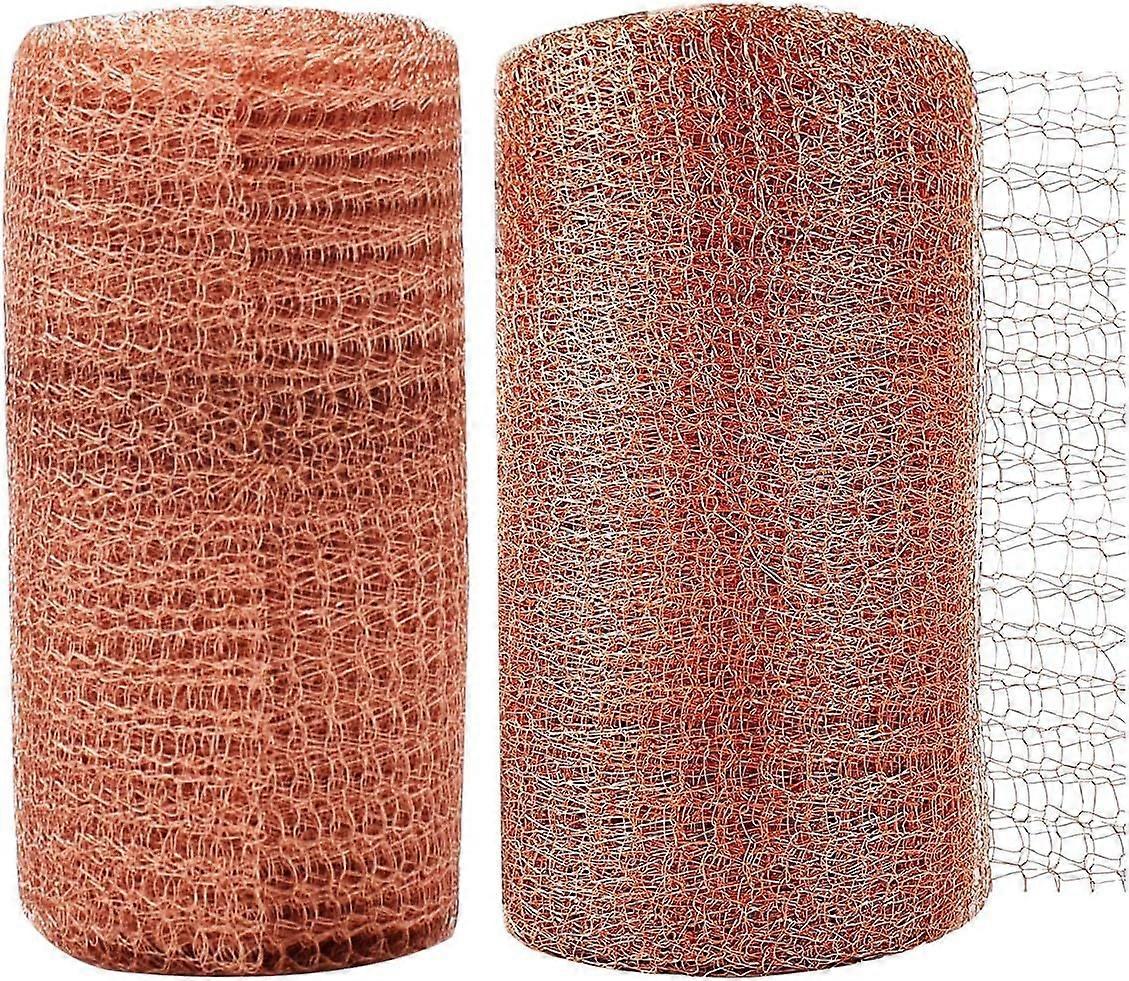 Copper Mesh,2 Pcs 6 Meter High Quality Anti Rodent Wire Mesh Copper Blocker Copper Netting Knit for Home Garden Pest Control Rodent Snail Bird Control
