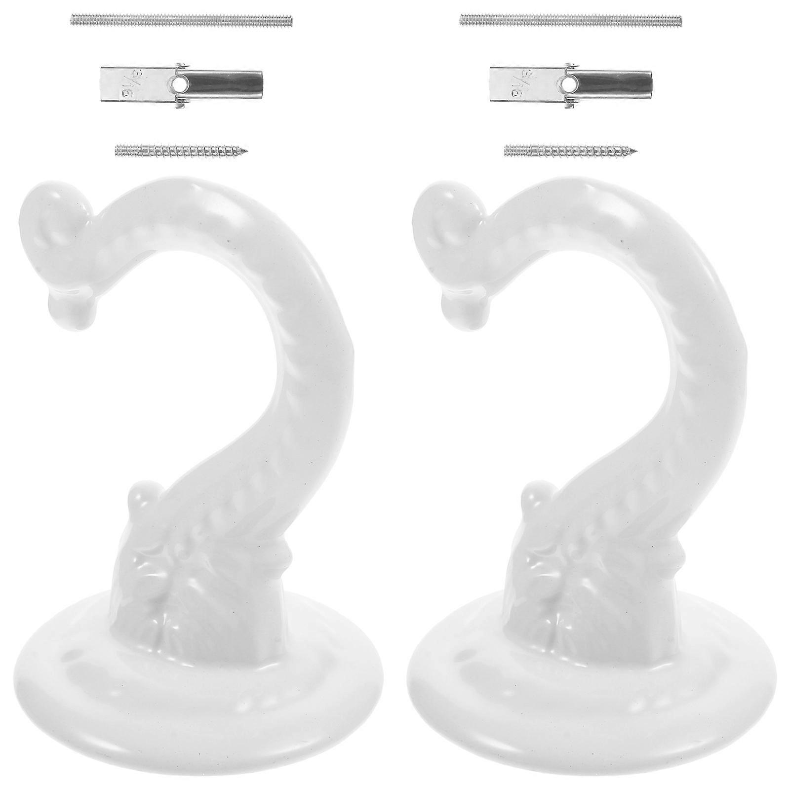 Metal Ceiling Hooks Zinc Alloy Heavy Duty Mount Hooks for 4Sets Use