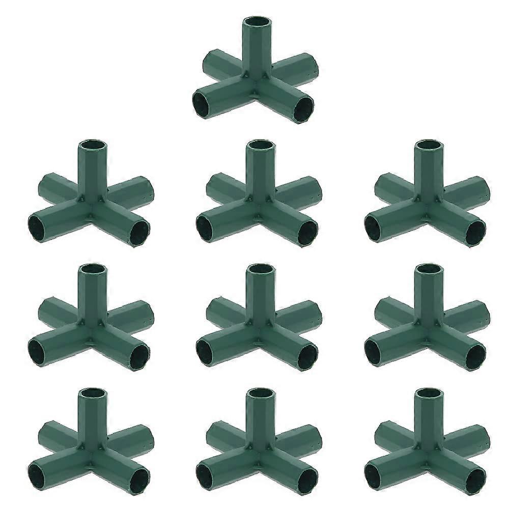 10 Pcs Greenhouse Frame Connector 16mm 5 Way Corner Connectors for Grape Trellis and Gardening Framework