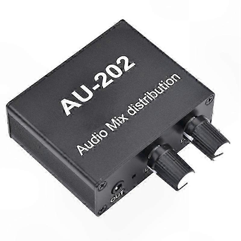 2x2 Stereo o Mixer Distributor with Headphone AMP and Independent Volume Control