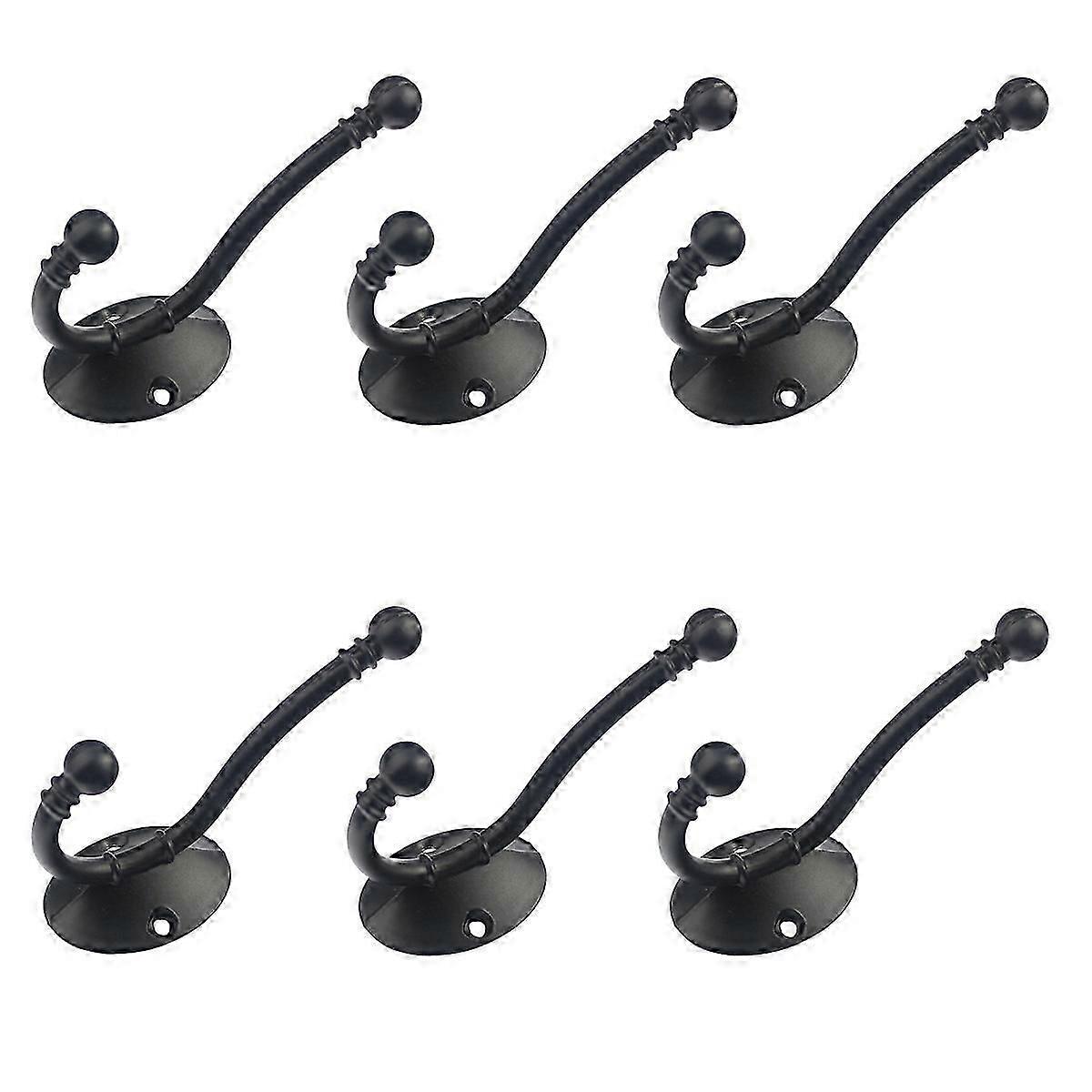 Rust-Resistant Double Wall Hooks with Retro Design for Coats and Robes, Easy Installation for Home Use