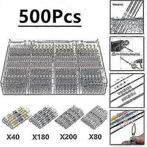 500pcs الكهربائية القصدير لحام الحرارة يتقلص أنبوب، Maidodo ختم