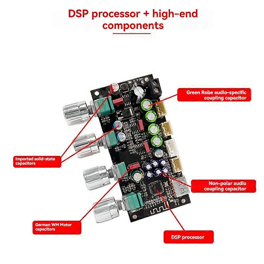 DC8-36V AMP Microphone Preamplifier Audiophile Karaoke Reverb Board Microphone Karaoke Singing DSP Mixer Anti-Howling