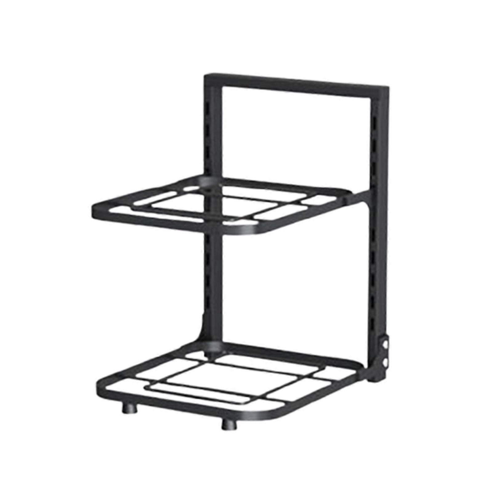 Jikaixiang Multi-Layer Pot Storage Rack Strong Load-bearing Hollow Design Adjustable Cabinet Under-Sink Pan Rack Cookware Holder