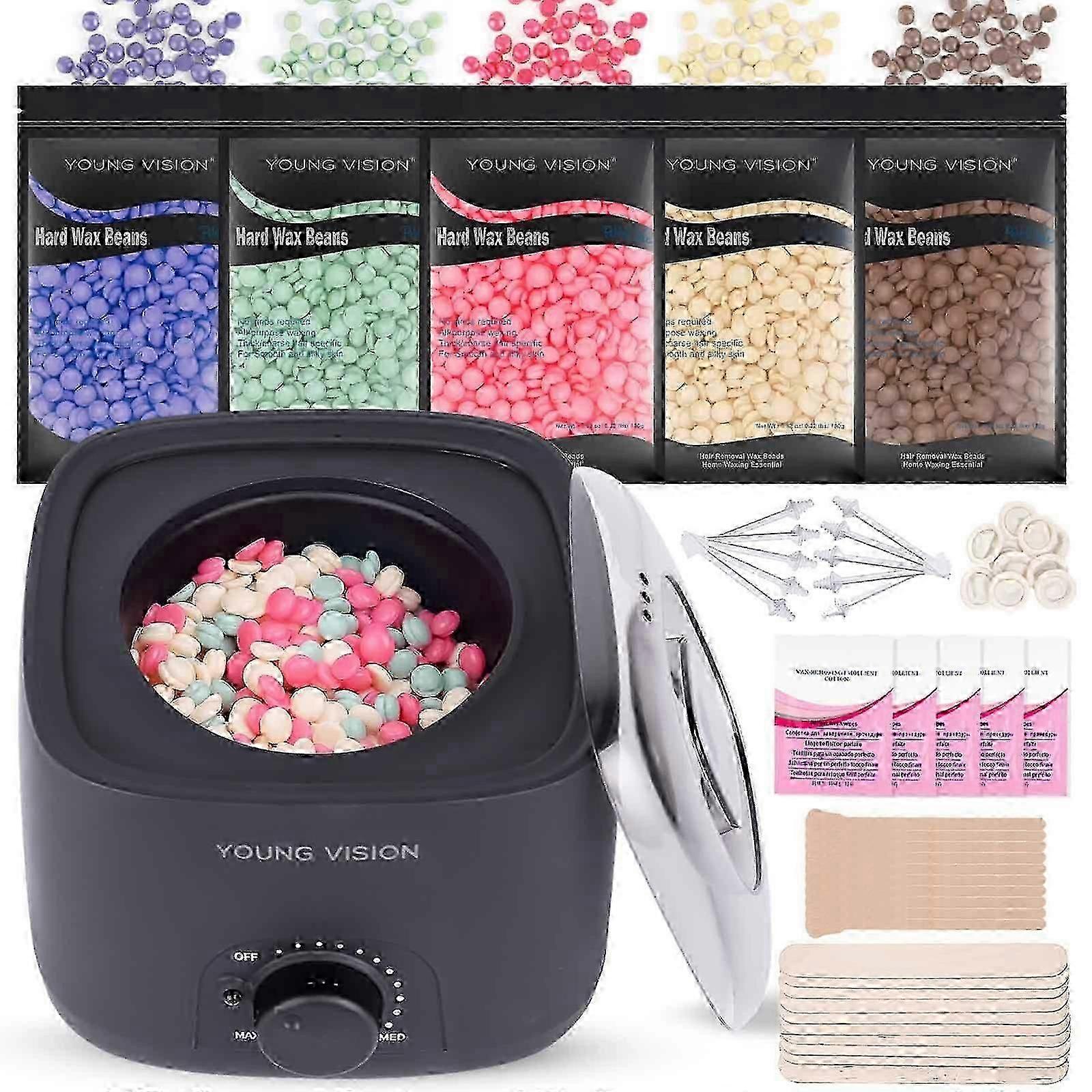 professional waxing kit at home with 10 nose sticks and 20 spatulas