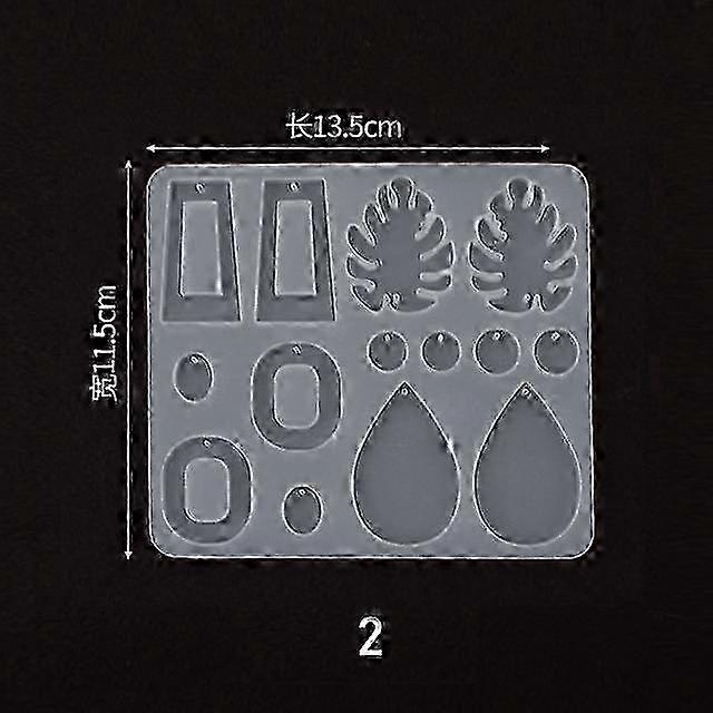 JWL-4pcs Silicone Earring Mold Earring Resin Mold (4 models can be matched at will, leave a message and let me know)