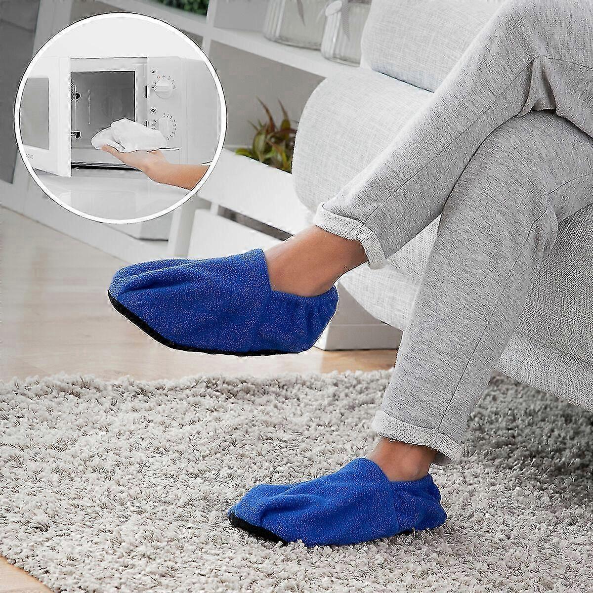 Microwaveable Blue House Slippers