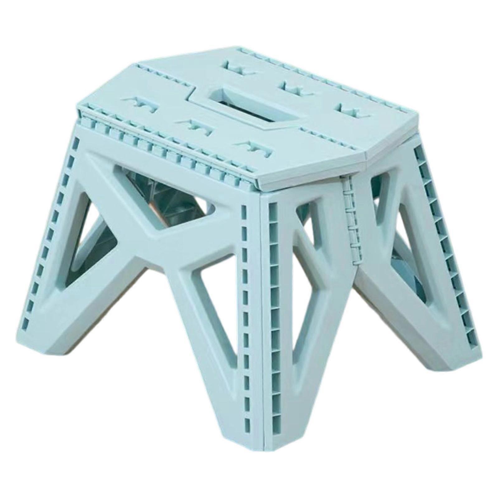 Thick PP Foldable Step Stool Easy to Storage Design Nonslip Shoe Benches For Adults Kids Home Camping  Sky Blue