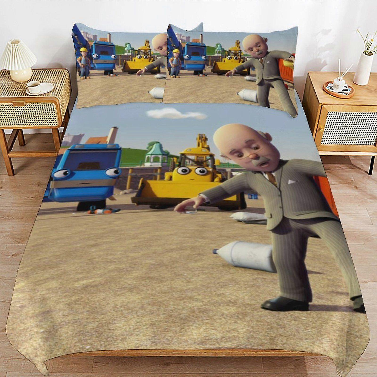 w591 Bob the Builder Classic Feel Thread Line Comfort Touch Secure Zip Practical Layer Duvet Cover Sets Habit m591