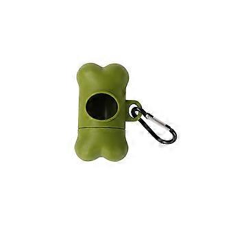 Dog Poop Waste Bag Dispenser Plastic Leakproof Pet Waste Bag Dispenser with Back Hook1 Military Green Bone Dispenser