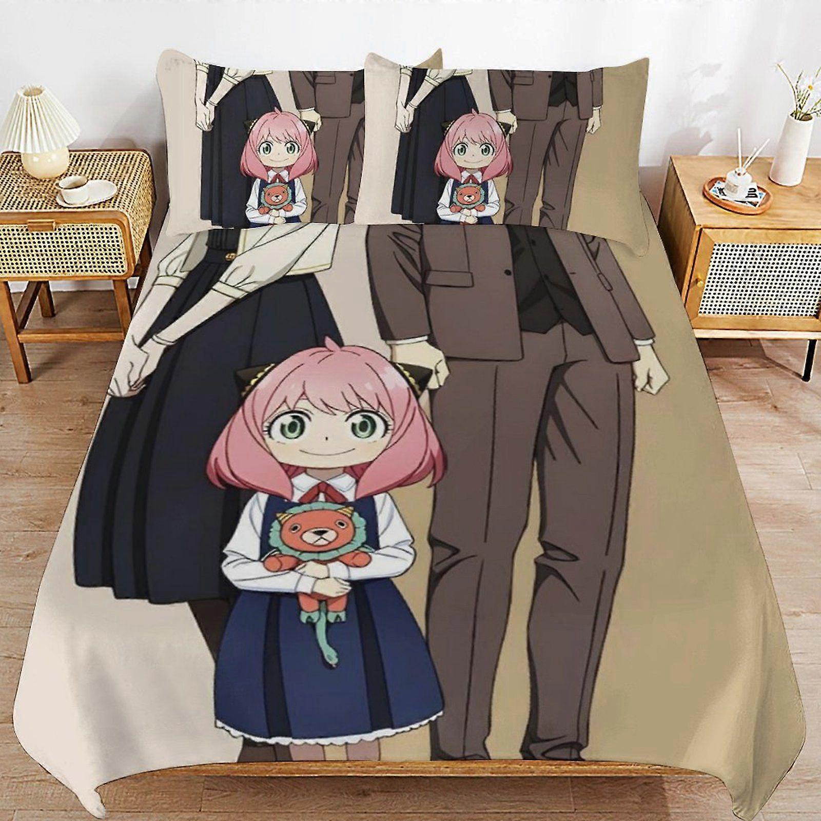 u596 SPYFAMILY Light Feel Soft Touch Consistent Fabric Smooth Sleep Layer Duvet Cover Sets Comfort Kit n596