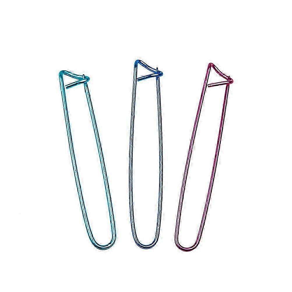 מחזיקי תך לסריגה בטיחות מסגסוגת אלומיניום 10 יחידות צבעים בהירים