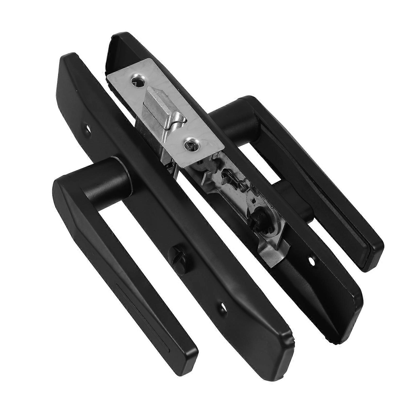 Bathroom Door Handle with Lock Iron Material Lever Lock for Interior