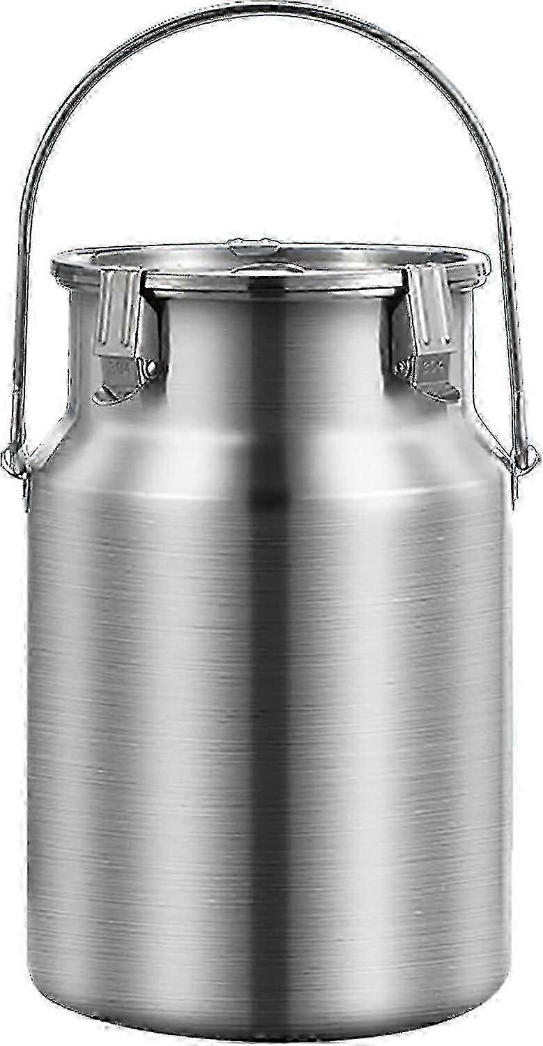10L 304 ステンレススチール製ミルクキャニスター、気密蓋付き、ハンドル、食品グレード乳製品保管コンテナ