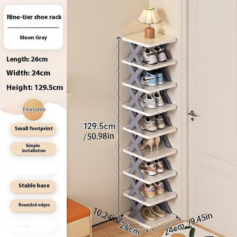 Plastic Folding Shoe Rack Space Saving Design, Easy to Install Storage Shelf for Home and Dorm, Practical Shoe Organizer