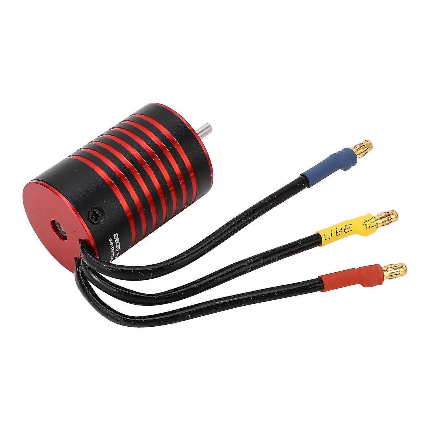 GTSKYTENRC 2838 Brushless Motor 4 Poles RC Brushless Motor for 1/14 1/16 RC Car Part Black Red 4400K