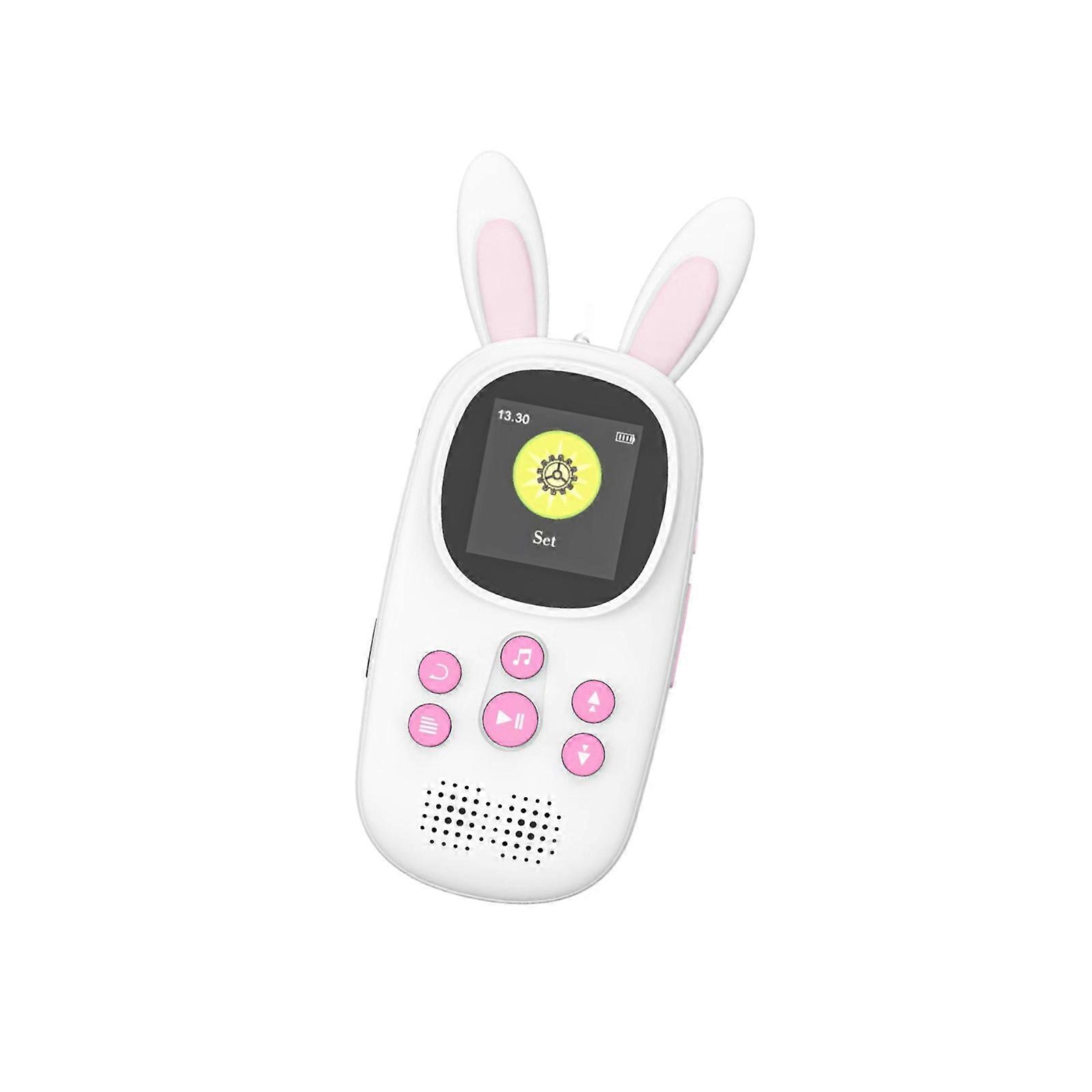 Lecteur MP3 à bouton verrouillable pour enfants BT5.0 5.0 32 Go de stockage interne Body Music Story Companion Rose