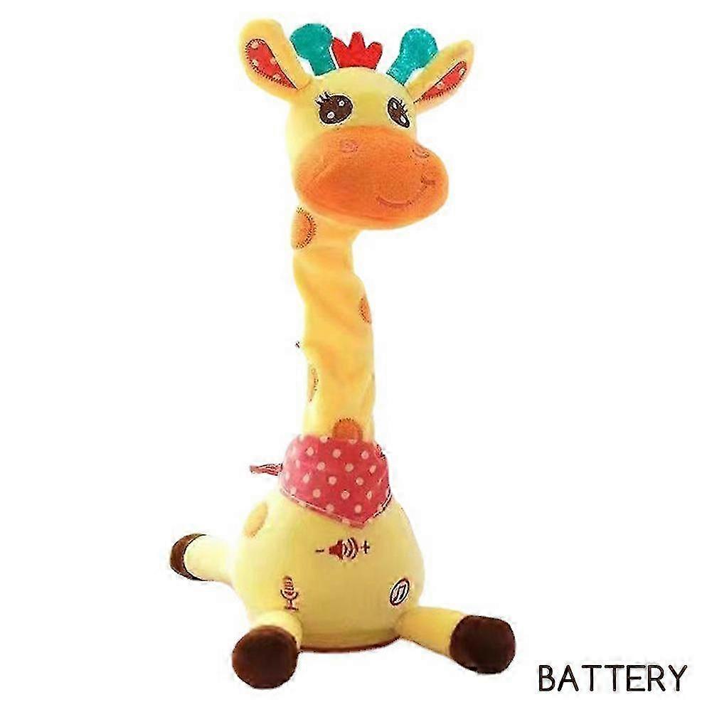Animated Singing Giraffe Plush Toy with Talking Sounds for Children