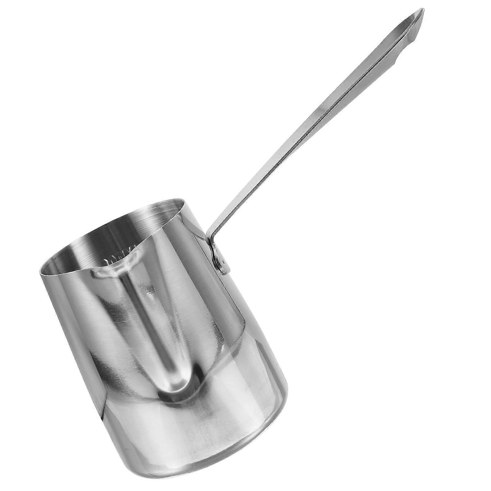 Sturdy Stainless Steel Coffee Jug Handled Coffee Pitcher Multi-use Milk Frothing Pitcher with Scale