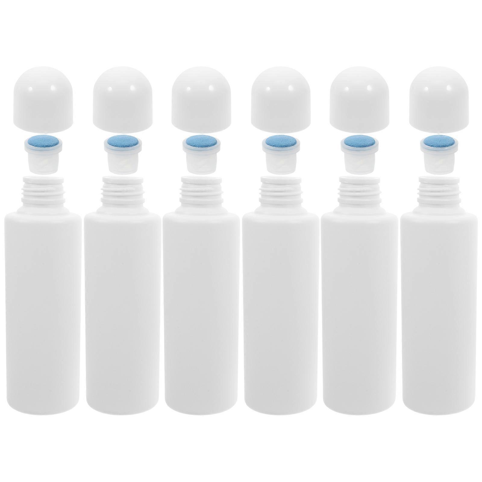 6pcs Refillable Sponge Head Applicator Bottles For Liniments And Cosmetics Leakproof Travel Size Containers Empty Plastic Bottles For Liquid Storage 1