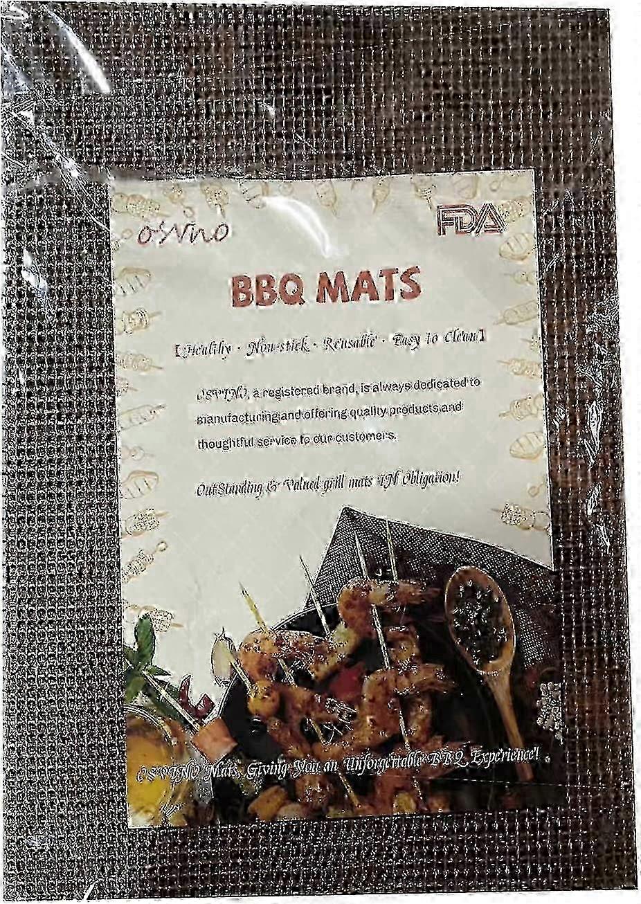 5 Pack BBQ Baking Mat BBQ Mat,40x30cm Rectangular Barbecue Non-Slip Reusable Cuttable Oven Mat for