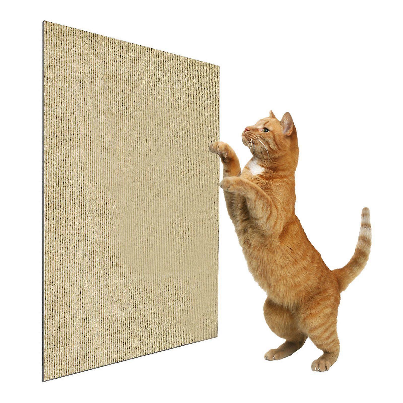Cuttable Self-Adhesive Cat Scratching Mat, 15.8x78.7in Wall Mounted Scratch Board for Sofa Protection, Wear-Resistant & Multi-Functional Cat Supplies 